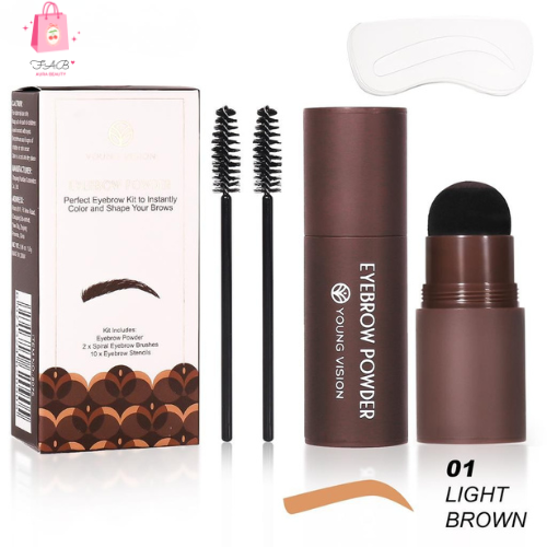 YOUNG VISION Kit de Polvos para Cejas Multifunción -  Marrón Natural